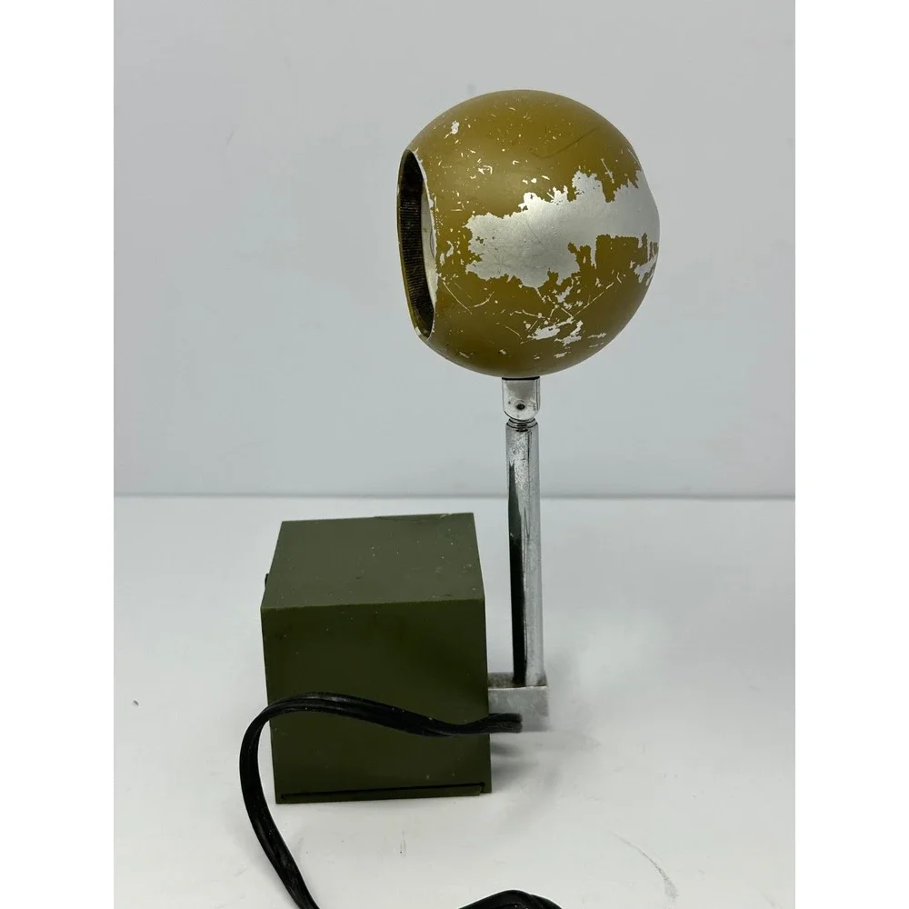 Vintage 1960's MCM Lightolier Lytegem Telescopic Antenna Eyeball Orb Desk Lamp